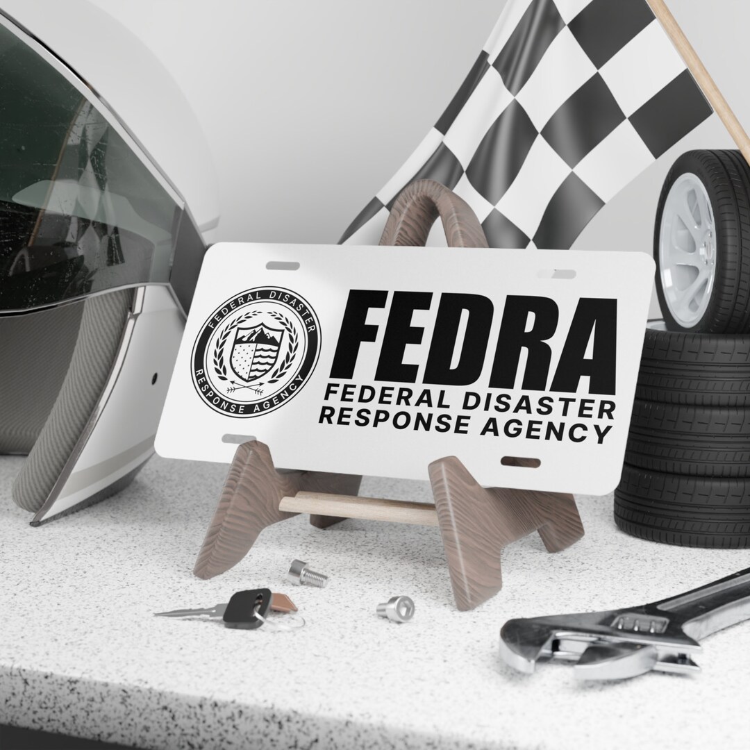 The Last of Us FEDRA Vanity License Plate Front License Plate Frame