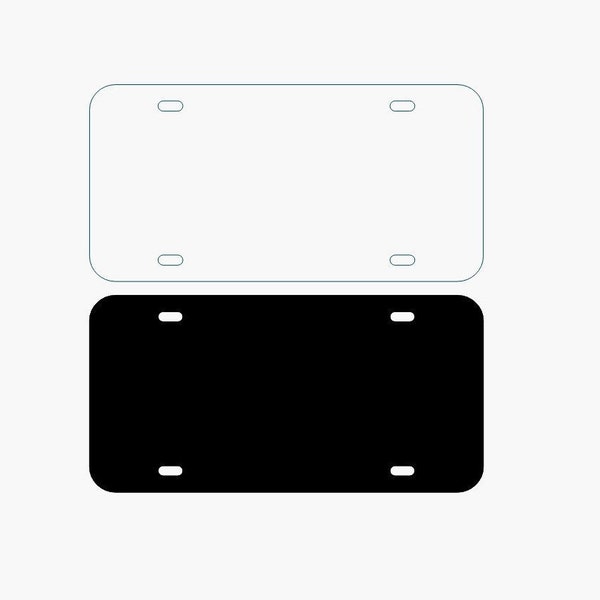 License Plate Template, Standard - SVG | AI | DXF