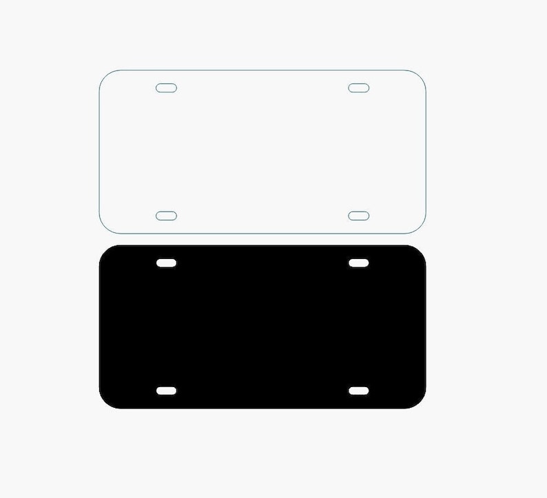 License Plate Template, Standard SVG AI DXF Etsy