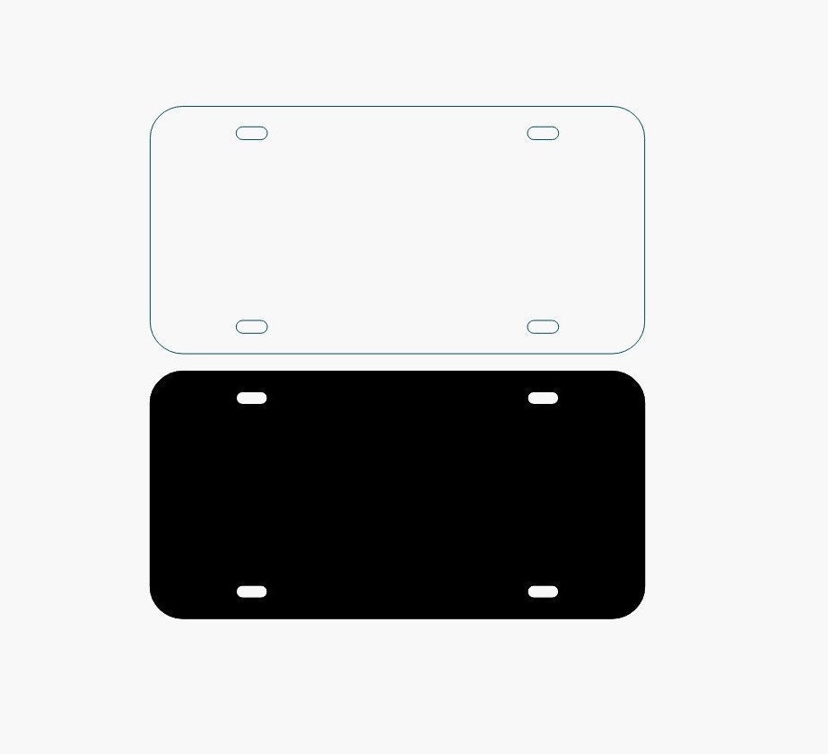 License Plate Template, Standard - SVG | AI | DXF