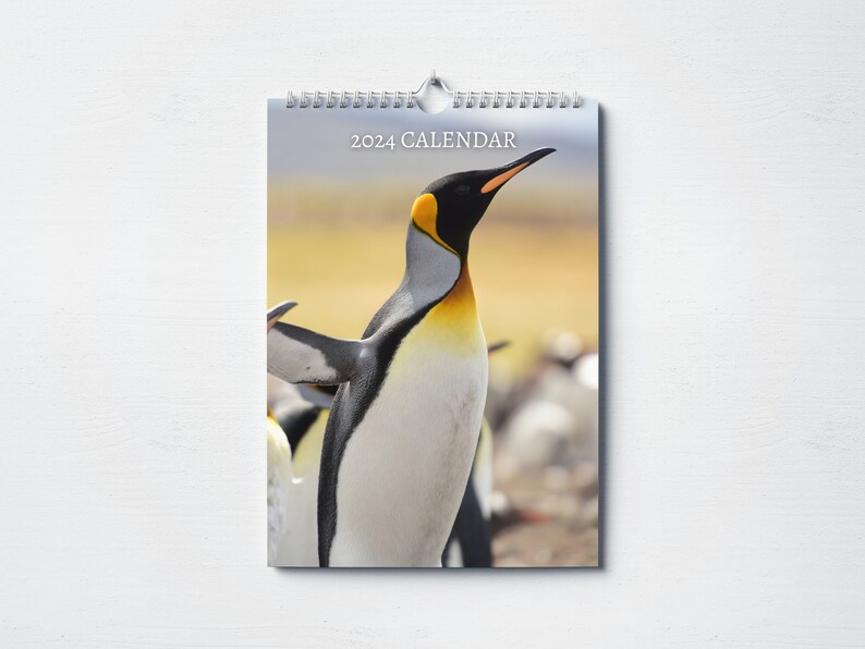 Penguin Calendar 2025 Monthly Wall Calendar, A4 Hanging Calendar
