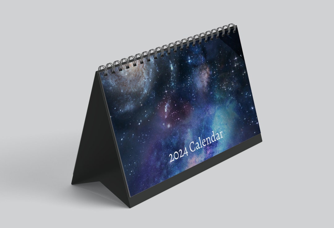 Space Desk Calendar 2024 Desktop Calendar Space Calendar 20242025