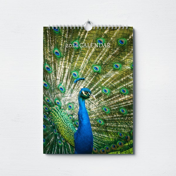 Peacock 2024 Calendar Etsy