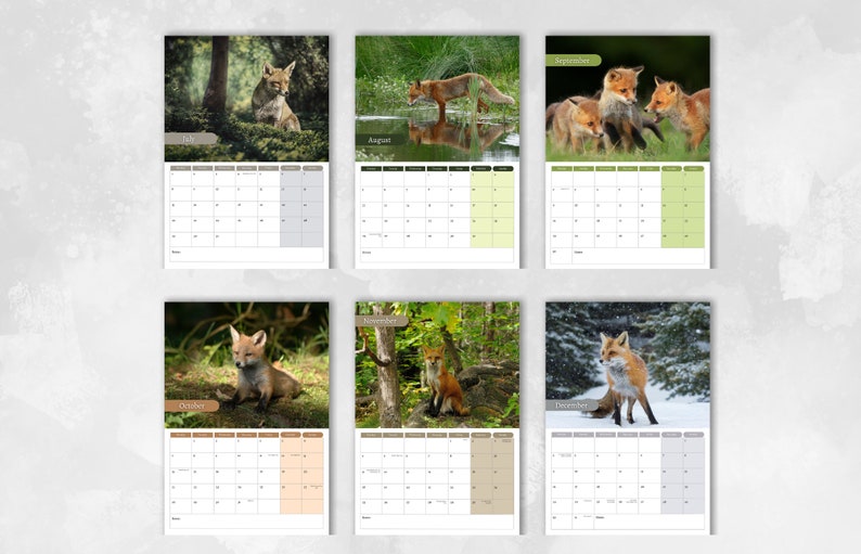 Fox Calendar 2024 Monthly Wall Calendar A4 Hanging Calendar Perfect Fox Calendar 2024 Monthly Wall Calendar A4 Hanging Calendar Perfect