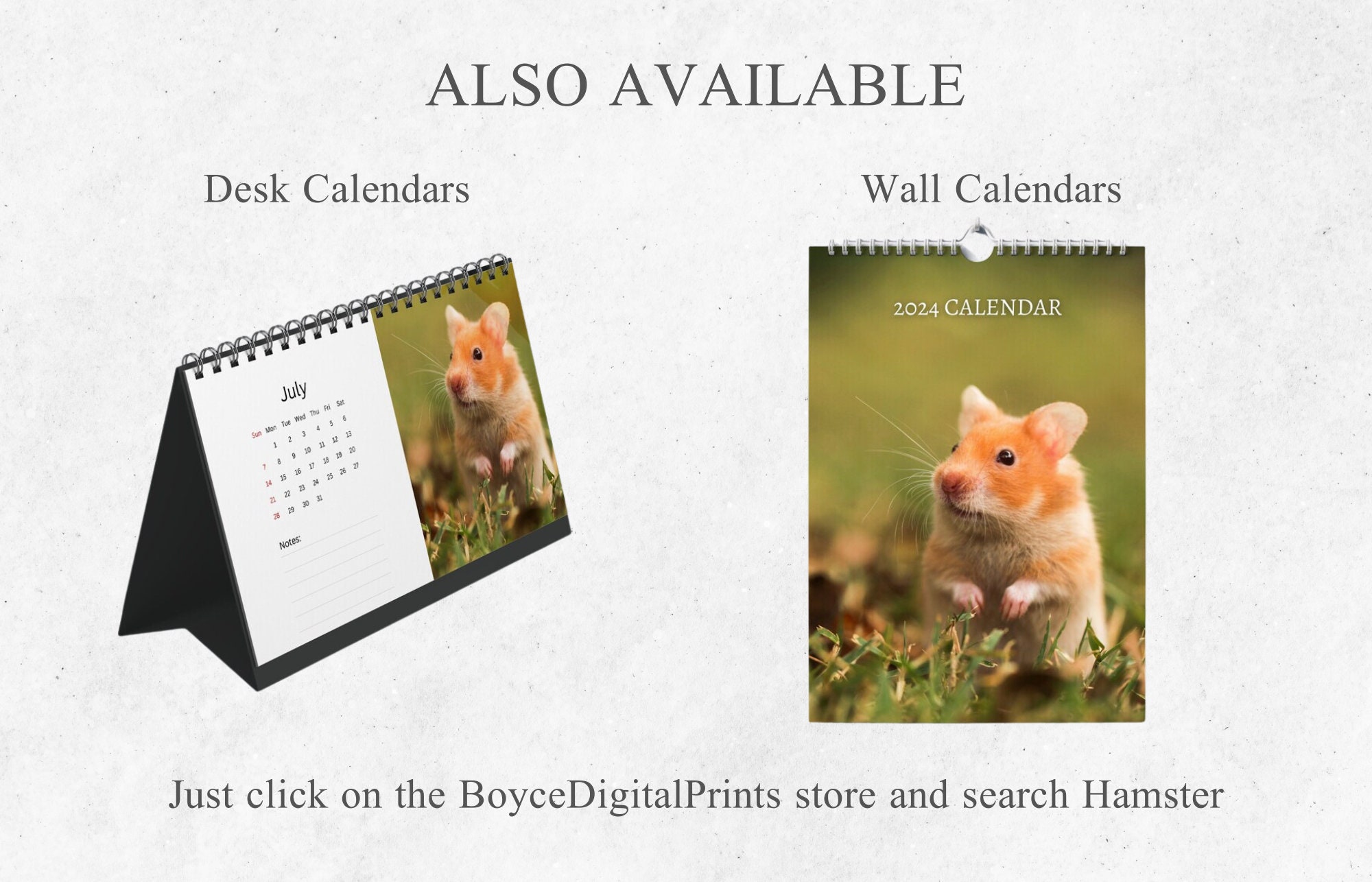 Hamster Calendar 2024 Mini Desk Calendar Hamster Calendar 2024-2025 Perfect Gift for Stocking 