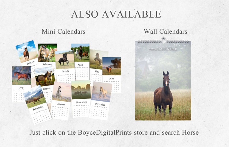 Horse Desk Calendar 2024 Desktop Calendar Horse Calendar Etsy