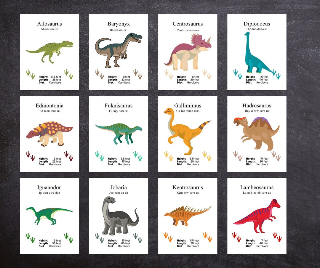 DINOSAUR Alphabet Flashcards ABC Flash Cards Alphabet Learning ...