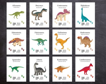 DINOSAUR Alphabet Flashcards | ABC flash cards | Alphabet Learning | Printable Cards Preschool