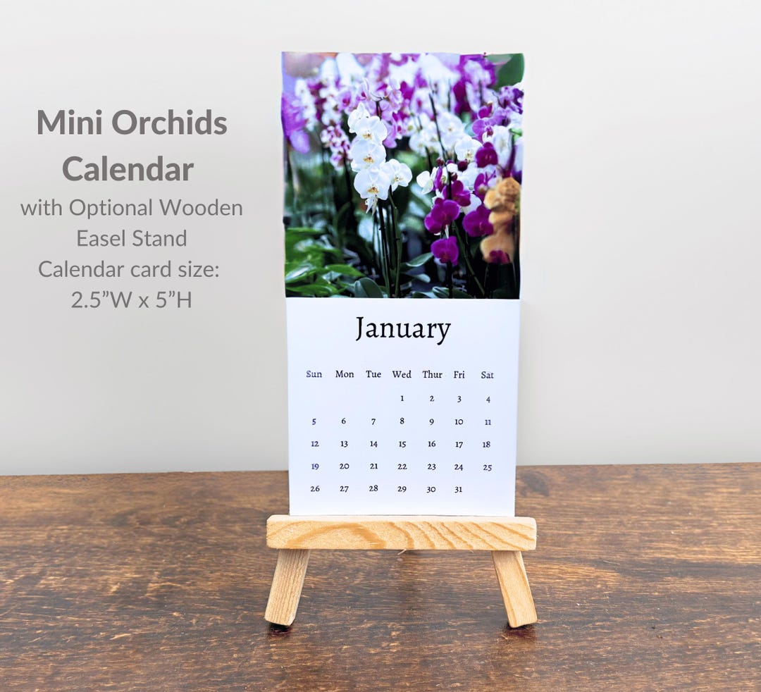 Orchids Calendar 2025 Mini Desk Calendar, Orchids Calendar 20252026
