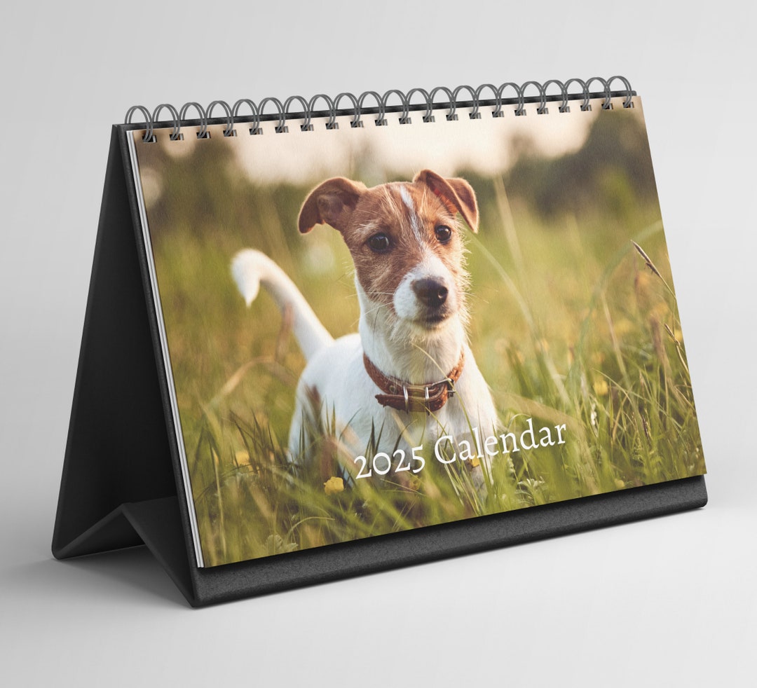 Jack Russell Desk Calendar 20252026 Standing Flip Desktop Calendar
