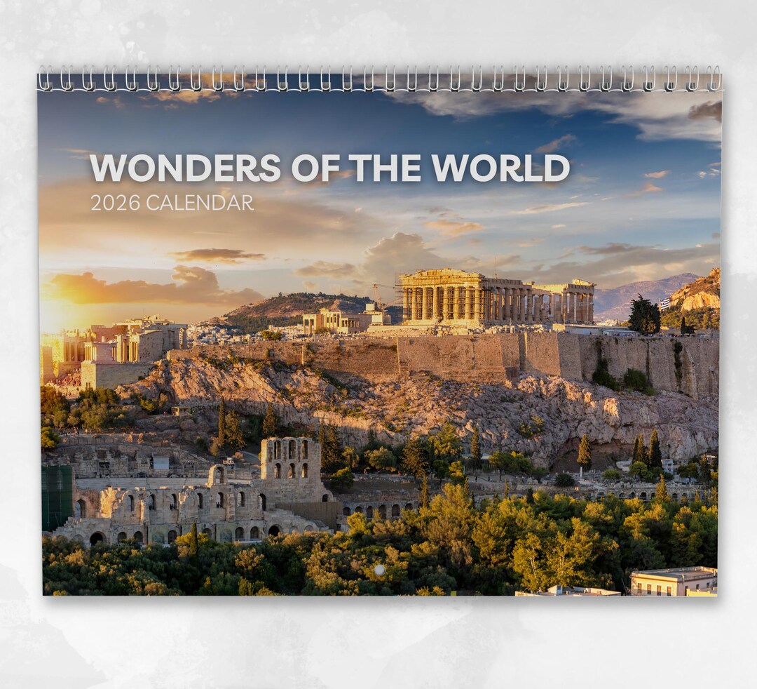 Wonders of the World Calendar 2026: Monthly Wall Calendar With