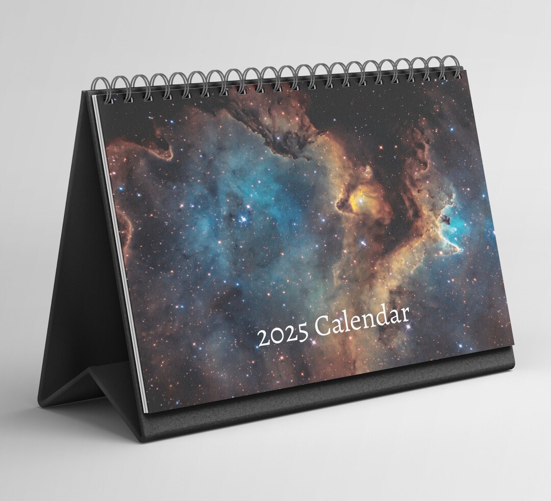 Astronomy Desk Calendar 20252026 Standing Flip Desktop Calendar With