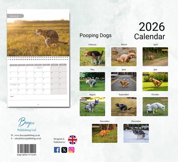 Hot pooping dog calendar 2019 Factory Sale The 2019 Pooping Dogs Calendar is Fin