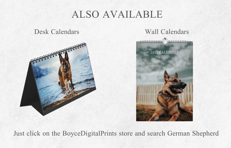 German Shepherd Calendar 2024 Mini Desk Calendar German Etsy