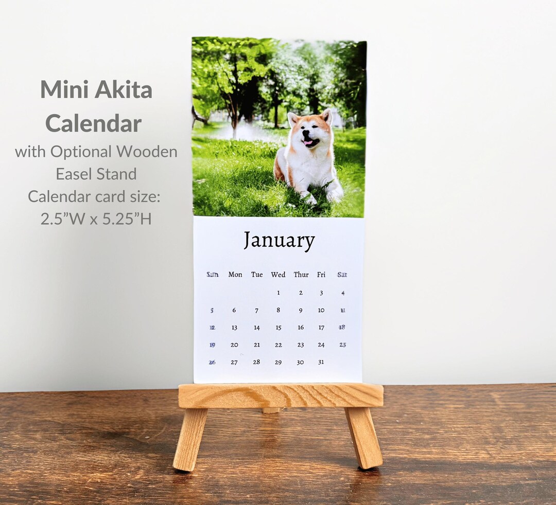 Akita Calendar 2025 Mini Desk Calendar, Akita Calendar 20252026