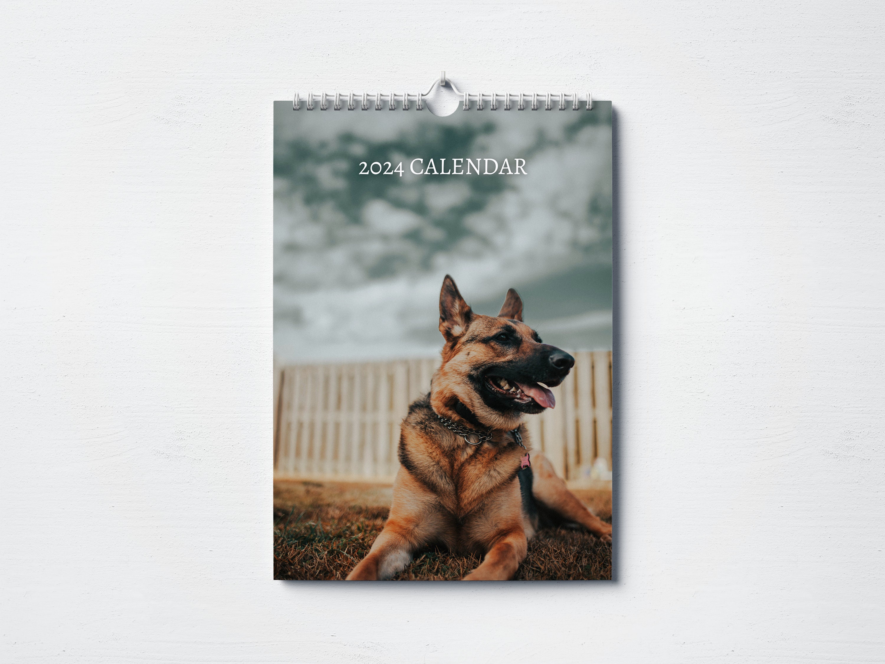 German Shepherd Calendar 2025 Monthly Wall Calendar A4 Etsy