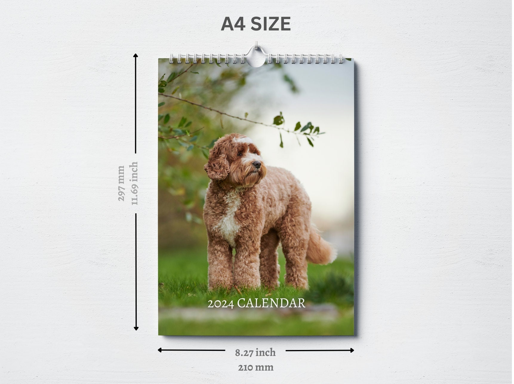 Labradoodle Calendar 2025 Monthly Wall Calendar A4 Etsy UK