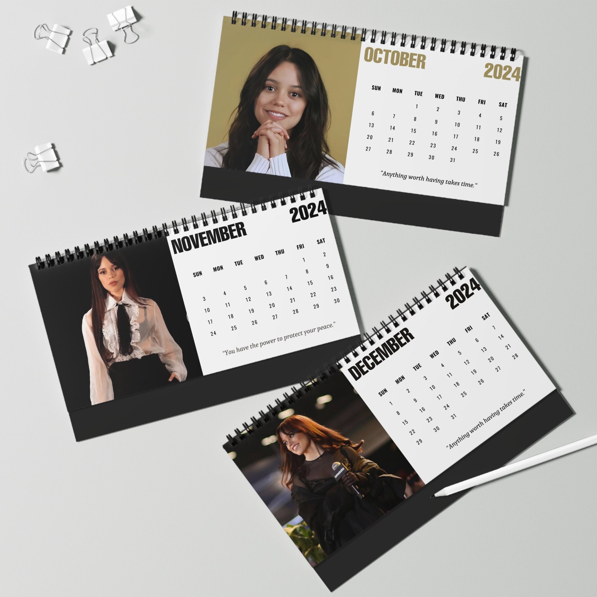 2024 Jenna Ortega Calendar Celebrity Calendar Christmas Gift 2024