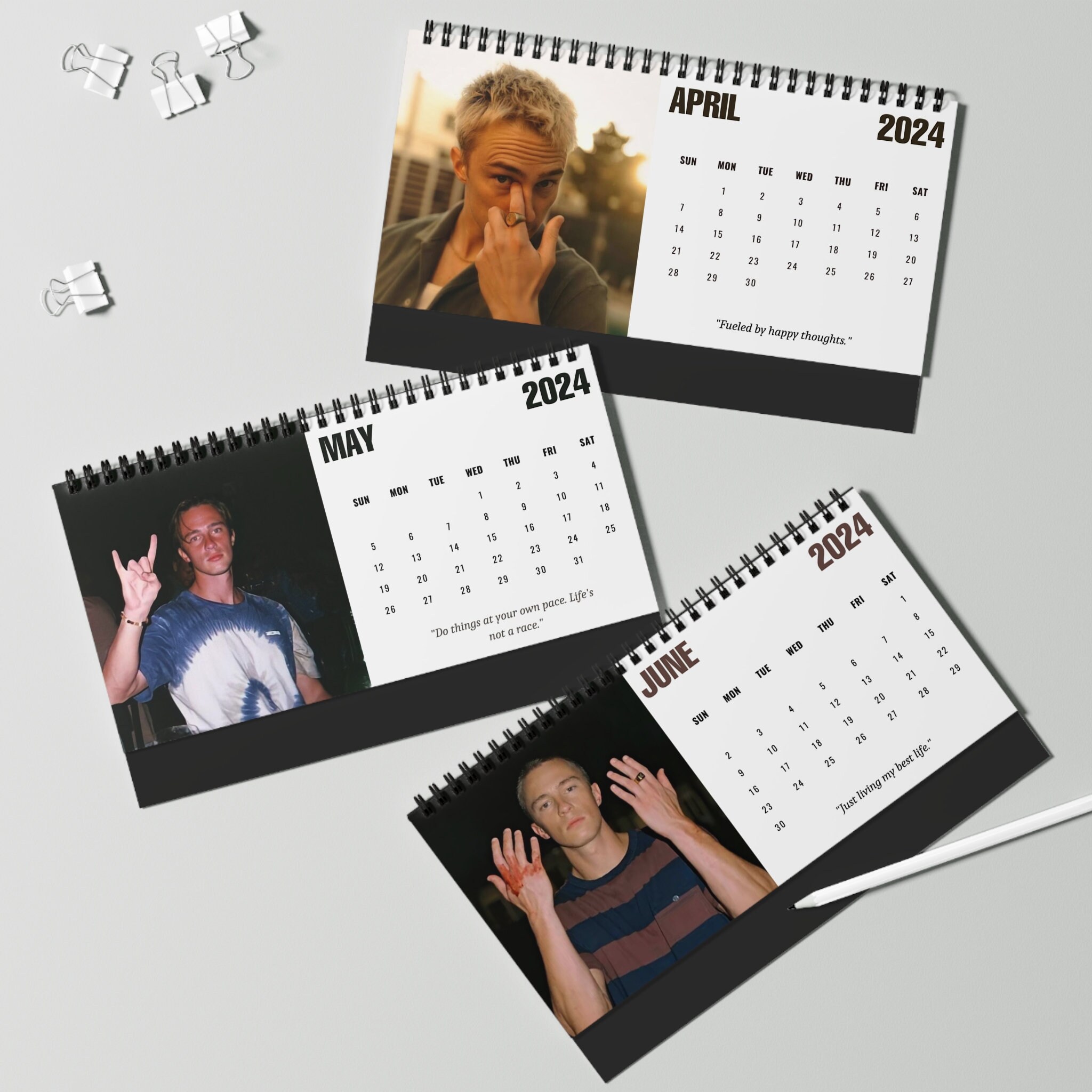 2024 Drew Starkey Calendar Celebrity Calendar 2024 Desk Calendar