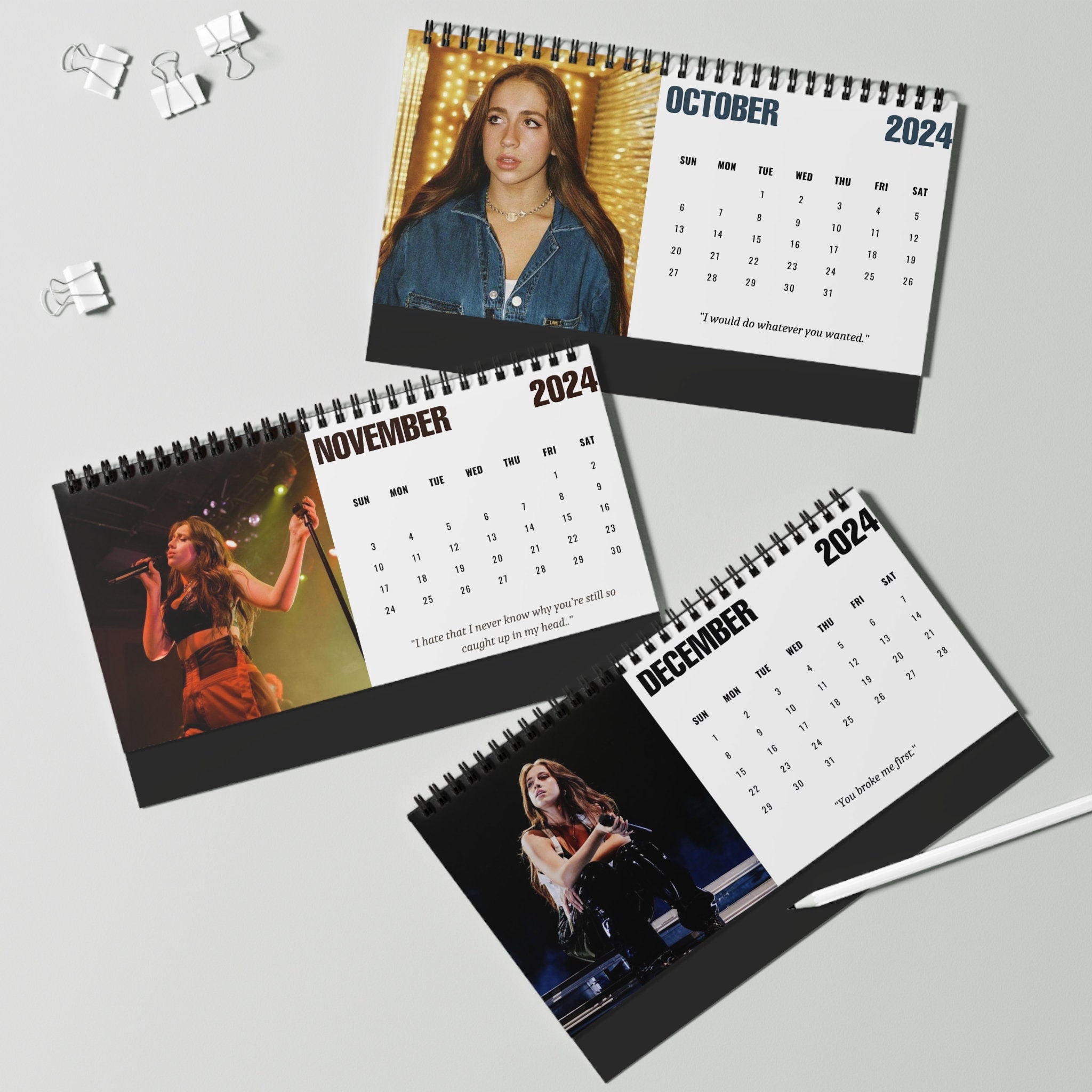 2024 Tate McRae Calendar Tate McRae Merch sold by Blank Dorice SKU