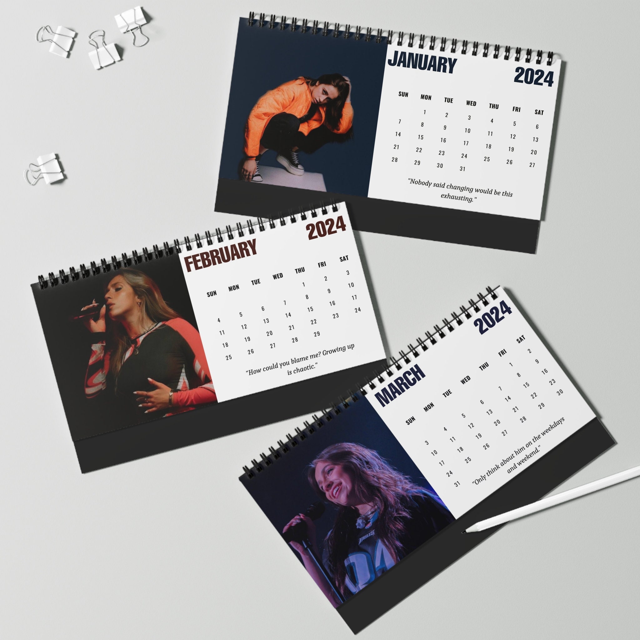 2024 Tate McRae Calendar Tate McRae Merch sold by Junction Intrepid