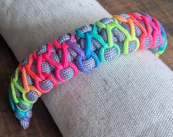 Friendship bracelet - multicolor micro-cord