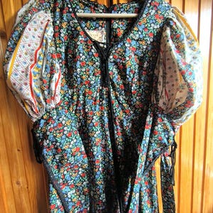 Rare Vintage Gunne Sax Prairie Dress by Jessica McClintock | 1970s Victorian Revival Gown | Size 9