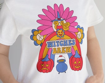 Witches Brew Graphic Tee, Hippie Halloween, Trick or Treat, Halloween Party T-shirt, Teacher Halloween, Hocus Pocus, Cute Halloween T-shirts