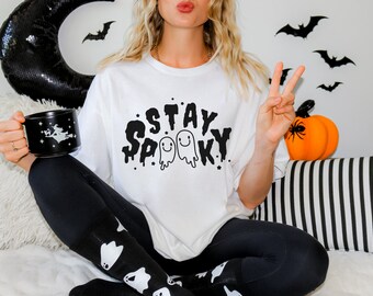 Comfort Colors® | Stay Spooky Shirt | Halloween t-shirt | Smiley Spooky shirt | Spooky tshirt | Halloween | Spooky Season | Hippie Halloween