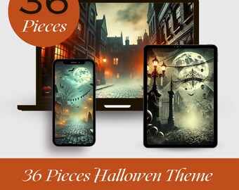 Halloween-tema bakgrundsbilder för telefonen. 36 HD-bakgrunder. Halloween-bakgrunder med alla smartphones, surfplattor och datorer.