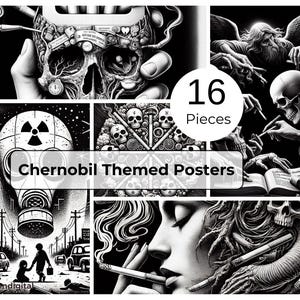 Póster del desastre de Chernóbil, 16 diseños de arte mural imprimibles