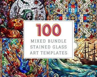 Blandat digitalt papper för målat glas, utskrivbara texturer, utskrivbart scrapbookpapper, dagbokssidor