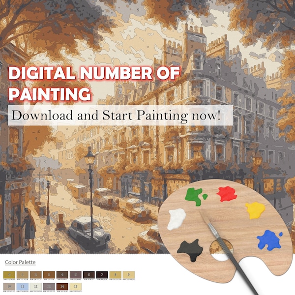 Paint by Numbers Germany Themed, Digital Number of Painting Germany, Paint by Number, Download Paint by Number and Paint Now.