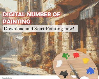 Paint by Numbers Istanbul Themed, Digital Number of Painting Istanbul, Paint by Number, Download Paint by Number and Paint Now.