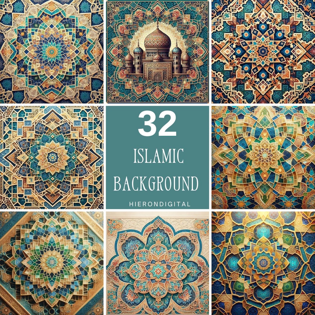Islamic Background Images. 32 Pieces Islamic Wallpaper, Islamic Pattern ...