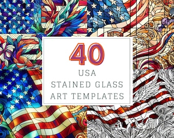 Digitalt papper med målat glas i USA-tema, utskrivbara texturer, utskrivbart scrapbookpapper, dagbokssidor