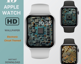 Apple Watch-bakgrundsbild, elektroniskt kretstema, Apple Watch-bakgrundsbild i hög upplösning, Apple Watch digital fil