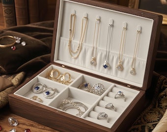 パーソナライズされたダルメシアンドット長方形ジュエリーボックス旅行