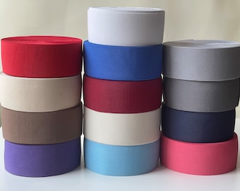 2 inch elastic, waistband elastic| elastic band | elastic webbing | elastic belt | soft wide colored nylon elastic | sold by yard, wholesale