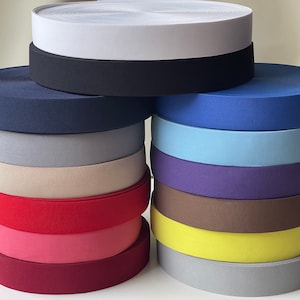 1.5 inch elastic, waistband elastic, elastic band| elastic webbing | elastic belt | soft solid colored nylon | sold by metre, wholesale