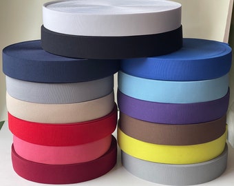 1.5 inch elastic, waistband elastic, elastic band| elastic webbing | elastic belt | soft solid colored nylon | sold by metre, wholesale