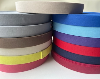 1 inch elastic, elastic webbing, elastic belt, elastic skirt, soft solid colored nylon, sold by metre, wholesale