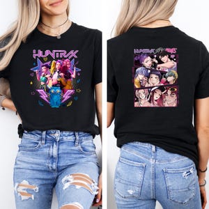 Huntrix Shirt, Saja Boys Boy Band Shirt, Kpop Demon Hunters Movie Shirt, Bootleg Retro Movie Shirt, Demon Hunters Merch Shirt, kpop Shirt