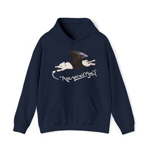 Você está bem? Moletom com capuz Lazy Cat, moletom do show Lovejoy Navy
