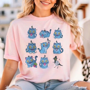 Cute Demon Hunter Tiger Comfort Shirt, Derpy the Tiger And Bird Demon Hunter Tiger Tee, Hunters Tiger fan, Kpop Saja Boys, Trendy Shirt