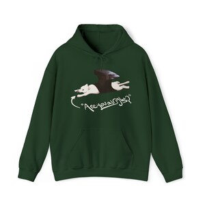Você está bem? Moletom com capuz Lazy Cat, moletom do show Lovejoy Forest Green