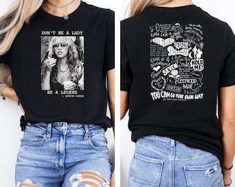Camiseta Stevie Nicks: Cores confortáveis, não seja uma dama, seja uma lenda