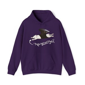 Você está bem? Moletom com capuz Lazy Cat, moletom do show Lovejoy Purple