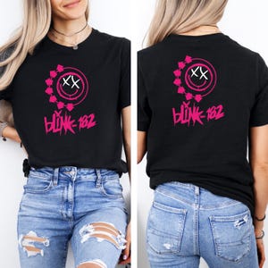 Blink 182 T-Shirt, Retro Smile Face Shirt, Cute Smiley Tee, Rock Band Graphic Shirt, Trendy Concert Shirt, Music Lover Gift,Rock lover shirt