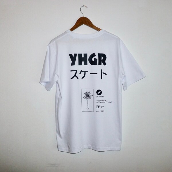 YHGR T-Shirt weiß SKATE